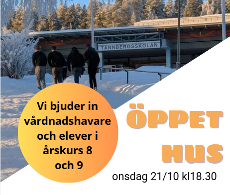 Välkommen till Öppet hus 21/10 kl18.30